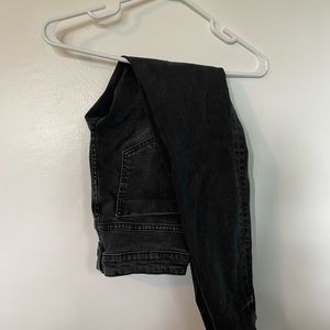 Zara black cropped skinny jeans